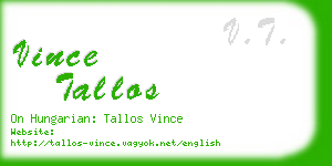 vince tallos business card